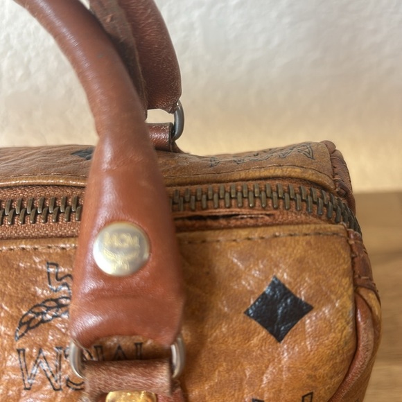 Authentic $580 Used MCM Logo Printed Mini Crossbody Bag - Picture 6 of 16